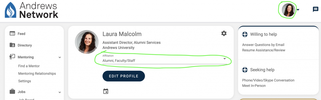 andrews university alumni email settings pop3